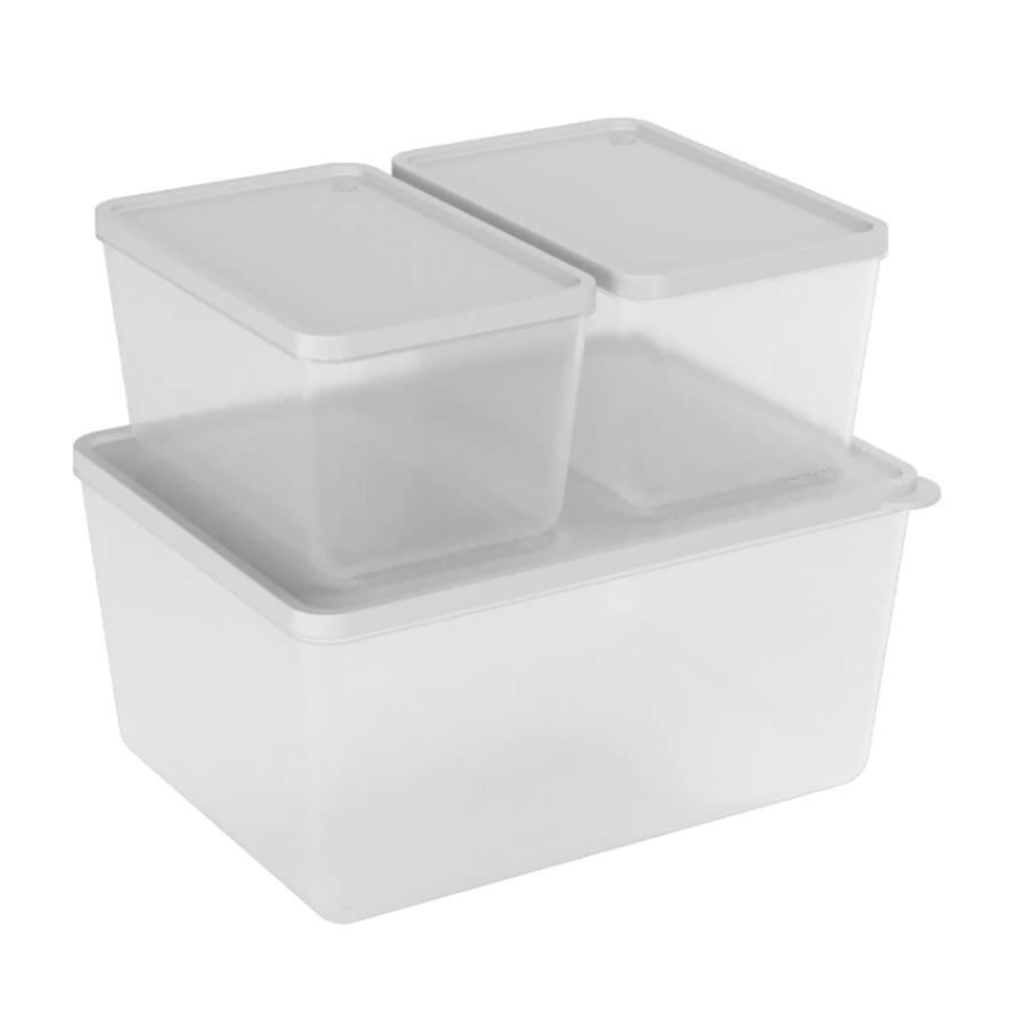 Coza - Juego 3 Contenedores Plástico Basico