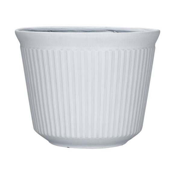Maceta L&G Finola de poliresina blanca 23,7 x 30,5 x 30,5 cm