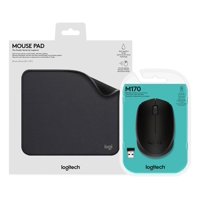 Logitech - Pack Mouse M170 + Mousepad Negro