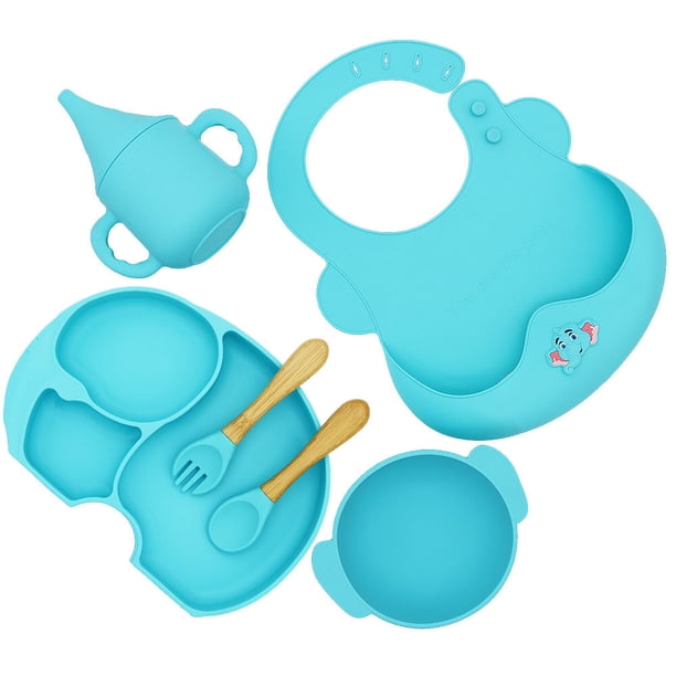 Make Mealtime Fun and Safe with Children's 6 In 1 Food-Grade Silicone Tableware Set