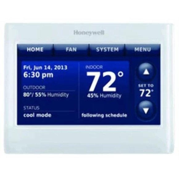 Termostato Honeywell THX9421R5021WW con pantalla táctil IAQ de 2 hilos