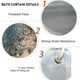 thumbnail image 3 of Cortina de ducha simple, impermeable, de poliéster grueso, para baño, 3 of 5