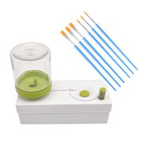 Bothyi - Limpiador De Pinceles, Lavabo De Fácil Limpieza, Herramienta De Lavado De Pinceles, Enjuagador De Pinceles, Verde, 6 Pinceles