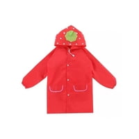 Genérico - Poncho Impermeable Para Niños Rojo
