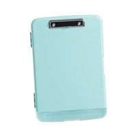 Ioensy - Portapapeles De Perfil Bajo Con Almacenamiento Con Portalápices Pp Para Trabajo, Hogar, Negocios, Azul Claro