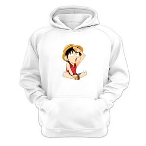 Genérico - Polerón Canguro Luffy Blanco Talla Xl Unisex