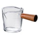 thumbnail image 2 of Taza Medidora Transparente De Doble Caño Con Mango De Madera Para Barra De Leche Barista B, 2 of 3