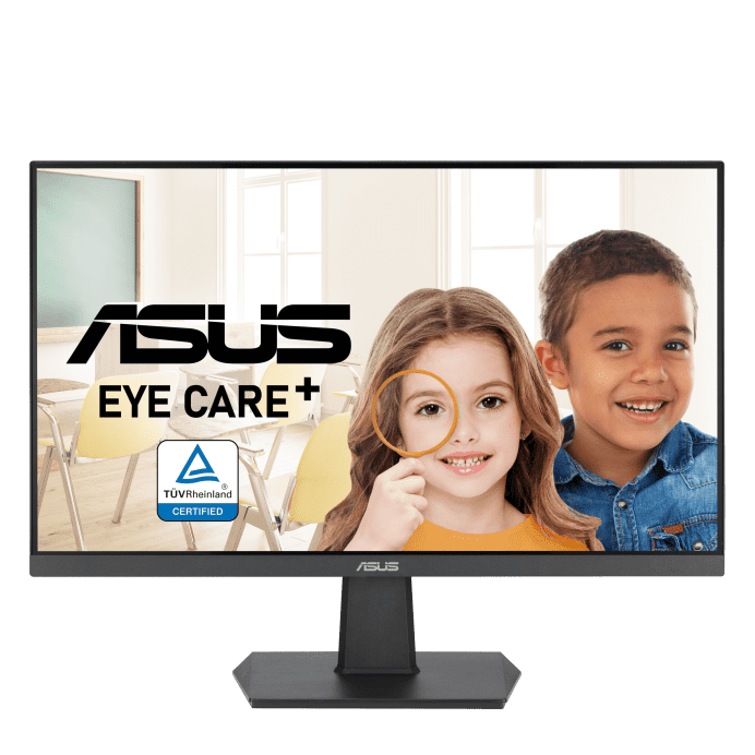 Monitor Plano Asus Va24ehf Eye Care, 24", Full Hd, Panel Ips, 1ms, 100hz, Filtro Luz Azul, 1x Hdmi