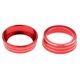 thumbnail image 4 of Cubiertas del anillo del botón del aire acondicionado del coche 2pcs para Honda Civic 2016-2018 rojo, 4 of 5