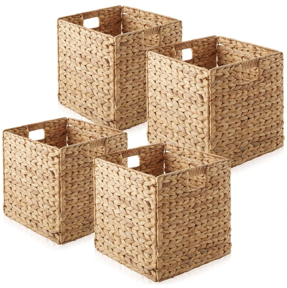 Canastos de almacenamiento Casafield 30x30 cm de jacinto de agua, set de 4