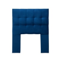 Dgb - Respaldo Cama 1 Plaza Felpa Azul Marino Alicante Cp