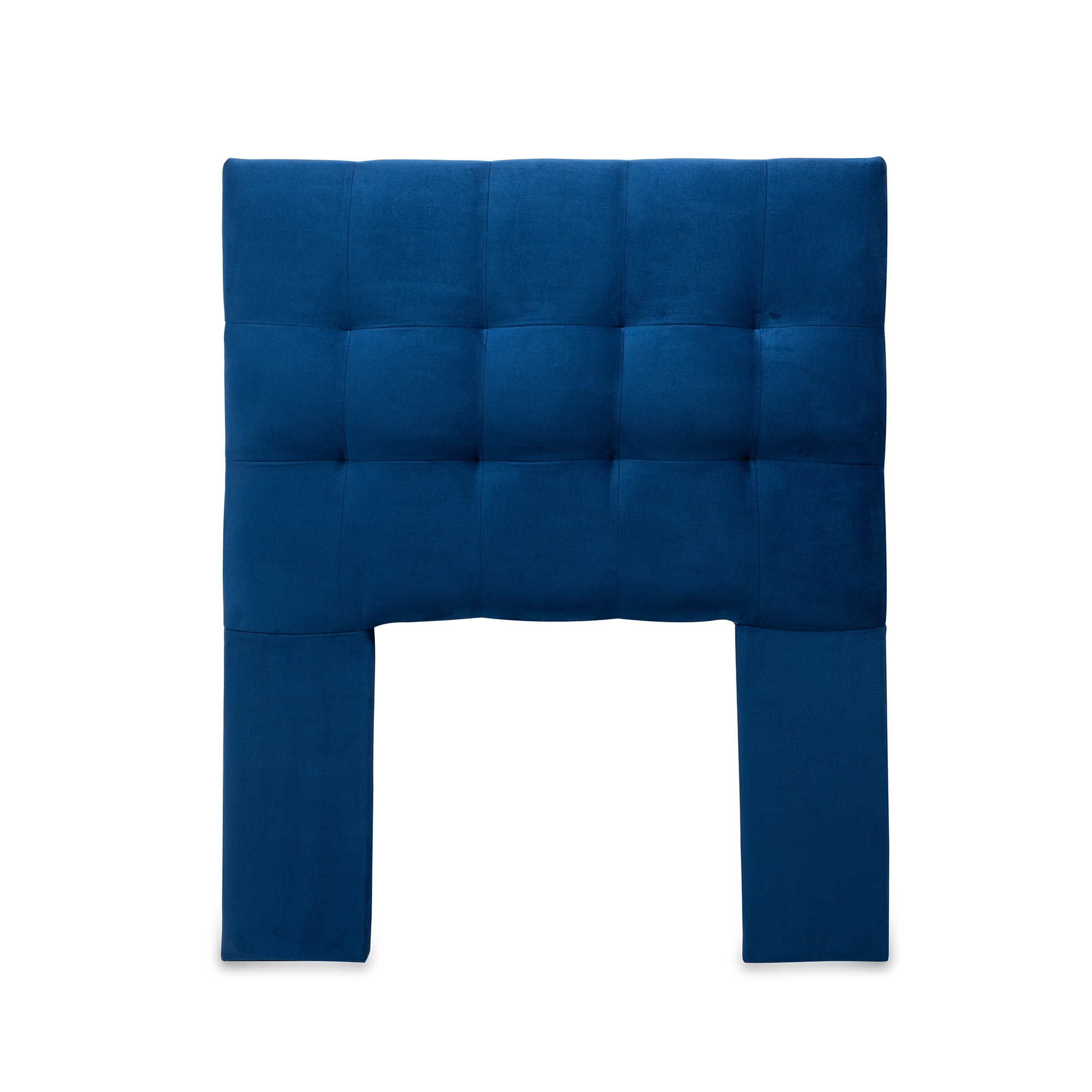 Dgb - Respaldo Cama 1 Plaza Felpa Azul Marino Alicante Cp