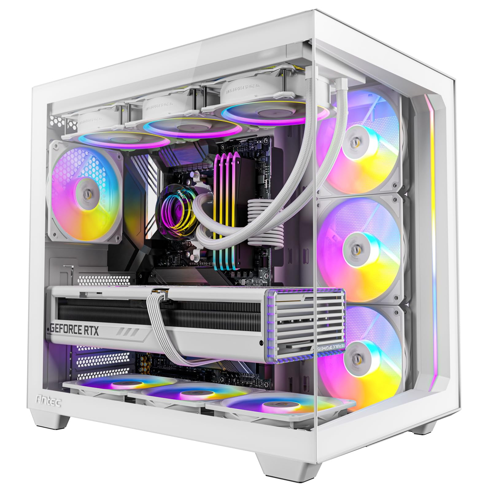 Funda Para Pc Antec C5 Argb Blanca, 7 Ventiladores De 120 Mm, Tipo C 3.2 Gen 2