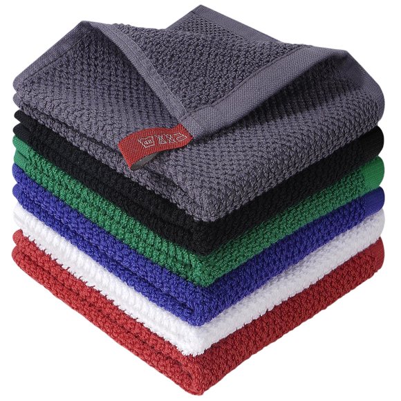 Paños de lavado ZHAYAO pack de 6 unidades 30 × 30 cm algodón, 6 colores