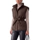 thumbnail image 4 of INSPIRE CHIC Chaleco Acolchado para Mujer con Cinturón y Cuello Alto Cremallera Ligera Chaqueta Acolchada Café Mediano, 4 of 6