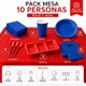 thumbnail image 1 of pack cotillon mesa 10 personas azul y rojo, 1 of 1