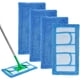thumbnail image 1 of 4 paquetes de mopas reutilizables (hasta 100 unidades) para barrer, mopas de fibra de 12,5" para limpieza en seco y húmedo, reutilizables para limpiar zócalos de pisos duros., 1 of 6
