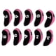 thumbnail image 1 of 10pcs Neopreno Golf Club Cubiertas para la cabeza Cu?a Hierro Protector Negro + Rosa, 1 of 5
