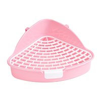Magideal - Bandeja De Arena Para Conejos, Orinal De Animal Pequeño, Entrenador, Jaula Antisalpicaduras, Caja De Cama Para Inodoro, Fácil De Limpiar Para Animales , Rosado