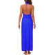 thumbnail image 3 of INSPIRE CHIC Traje de baño de 2 piezas para mujer de talla grande, parte superior con cuello halter, falda larga de playa, traje de baño, azul real, pequeño, 3 of 5