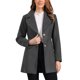 thumbnail image 1 of INSPIRE CHIC Abrigo Elegante para Mujer con Cuello de Chal Entallado, Abrigo Largo de Invierno con Botonadura Simple L Gris Oscuro, 1 of 6
