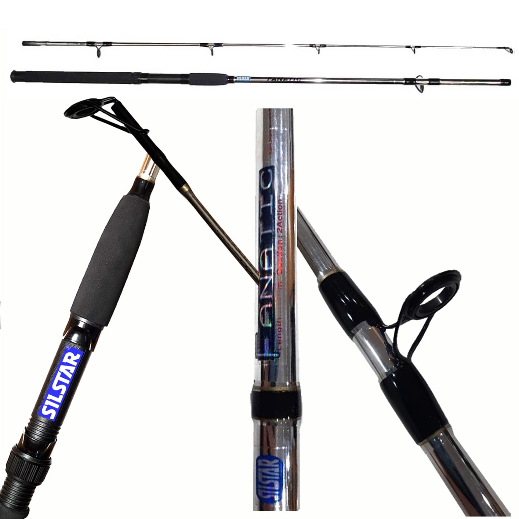 Silstar - Caña Pesca Fanatic 2.70mts 390gr 2tramos Cromada Mar/playa