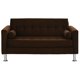 thumbnail image 1 of Sofa Retro 3 Cuerpos Felpa 12 Chocolate, 1 of 4