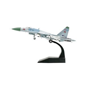 Magideal - Modelo Fundido A Presión 1:100, Avión De La Unión Soviética Su27, Avión De Gran Detalle Con Soporte, Caza De Colección Para Estantería, Armario De Tv,