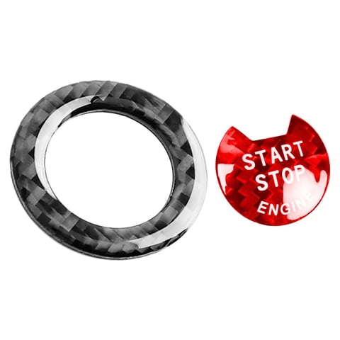 Ioensy - Ajuste Del Anillo De La Cubierta Del Botón De Parada De Arranque Del Motor Para Infiniti Q50 Q60 Decor