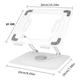 thumbnail image 2 of Soporte Para Notebook Blanco Laptop Tablet iPad Base Rotación 360, 2 of 7