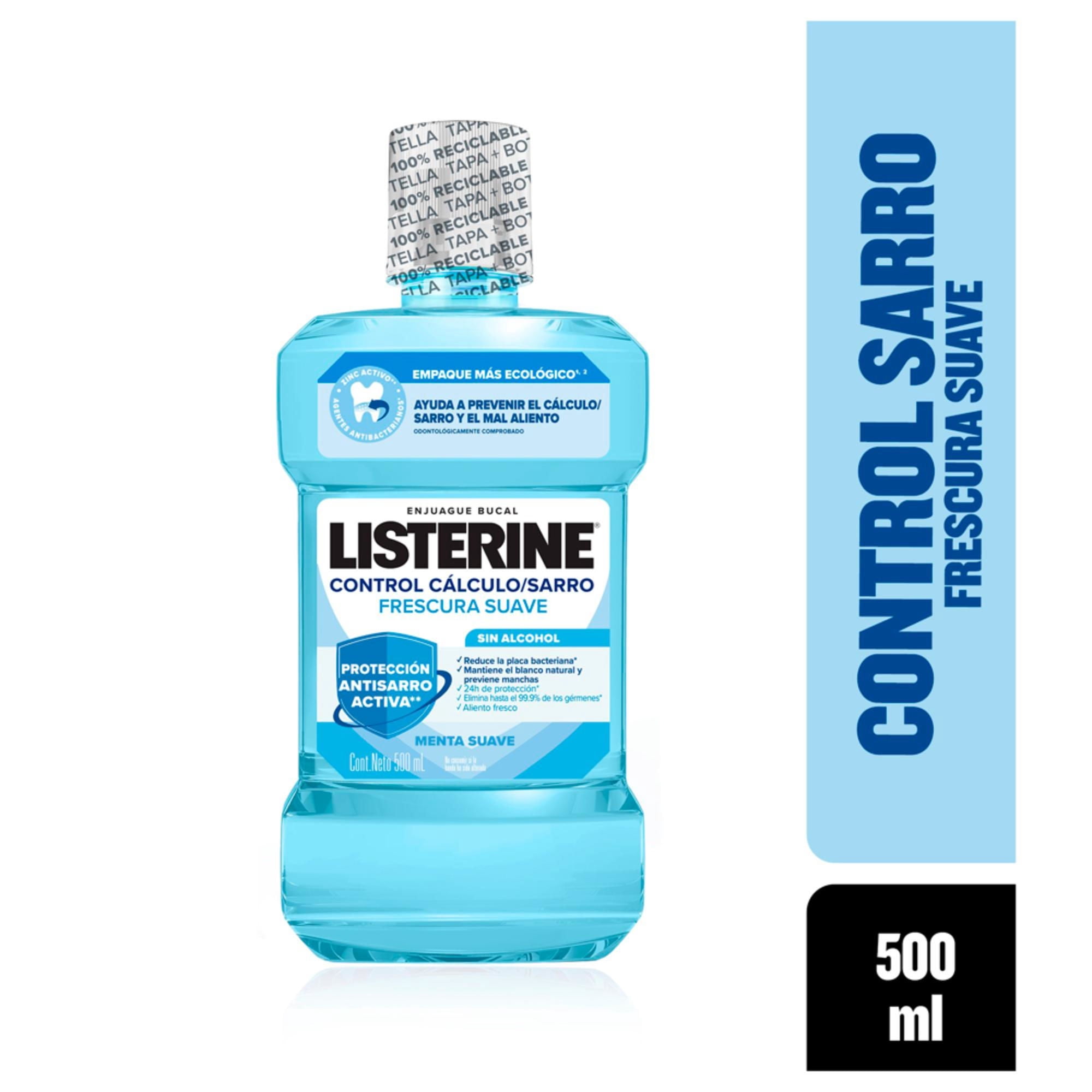 Enjuague Bucal Control Sarro Zero Alcohol 500 ml Listerine