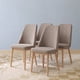 thumbnail image 1 of Pack 4 Sillas Comedor Lena Madera Asiento Acolchado Poliéster Marrón, 1 of 9