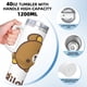 thumbnail image 5 of La Aventura en el Parque Temático de Rilakkuma Vaso aislado de acero inoxidable con asa, diseño temático, regalo para familia, amigos y fans; incluye pajita y encaja en el portavasos estándar, 40 oz, 5 of 6