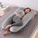 thumbnail image 2 of Almohada para embarazadas, almohada en forma de U desmontable y lavable, cojín grande, almohada de cintura, 2 of 5
