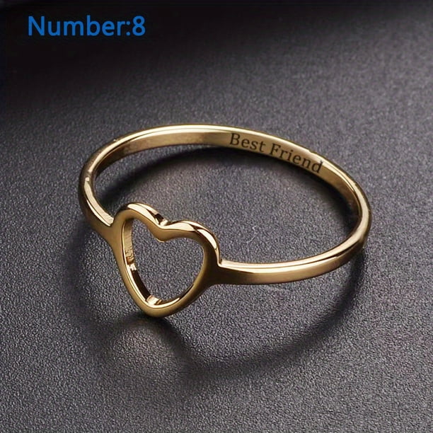 1pc Heart Ring for Men - Trendy and Stylish Hollow Out Design for Daily Wear and Gift Giving - Perfect Birthday or Holiday Gift for Boyfriends
