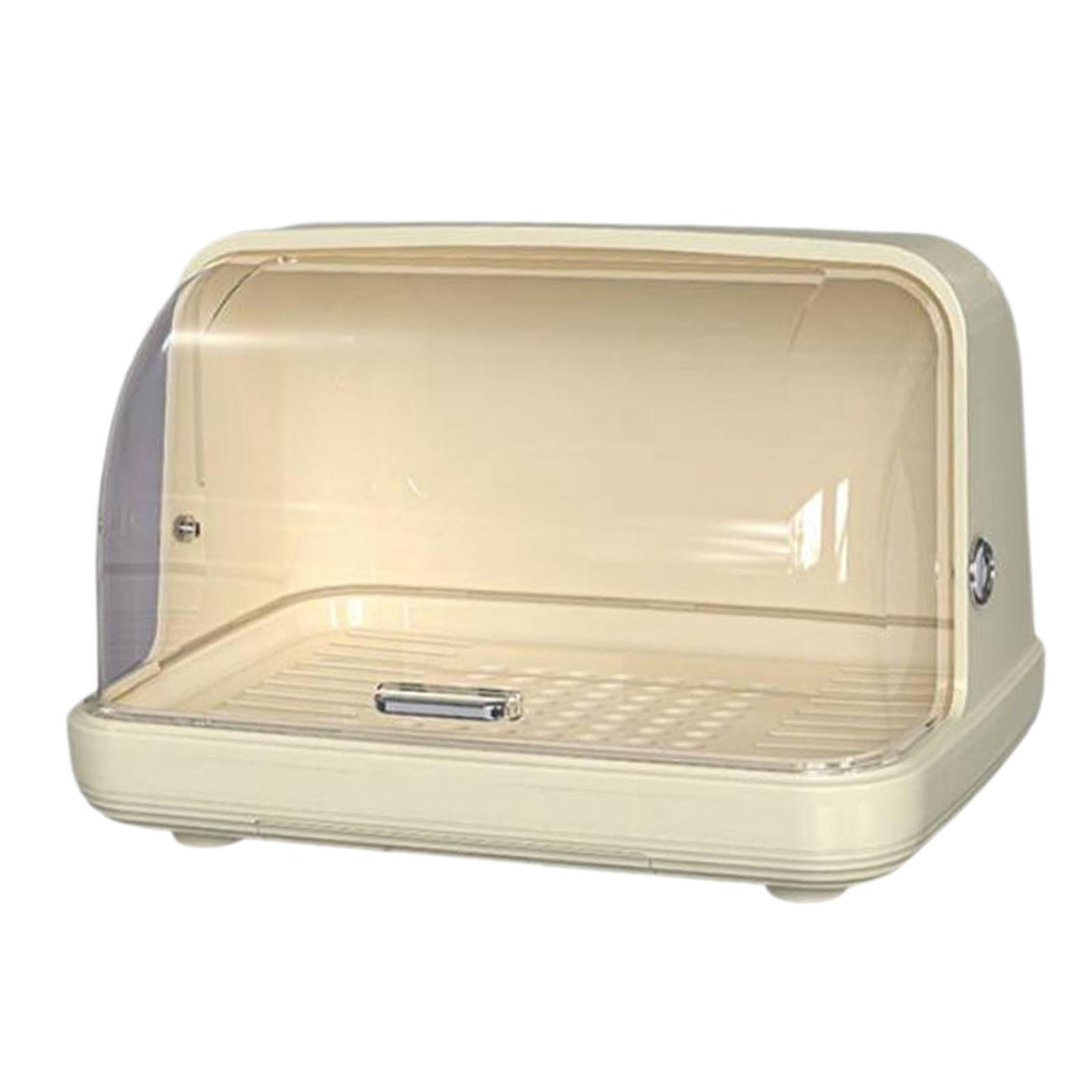 Magideal - Escurridor De Platos, Escurridor De Platos, Organizador De Almacenamiento, Diseño Hueco, Portavasos A Prueba De Polvo Con Tapa Para Taza De Té, Plato, Amarillo Xl