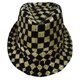 thumbnail image 1 of Sombrero Fedora Dress Up America con lentejuelas doradas a cuadros para niños y adultos, 1 of 2