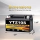 thumbnail image 2 of Batería de Motocicleta Daakmax YTZ10S-BS 12V 9Ah AGM, 2 of 8