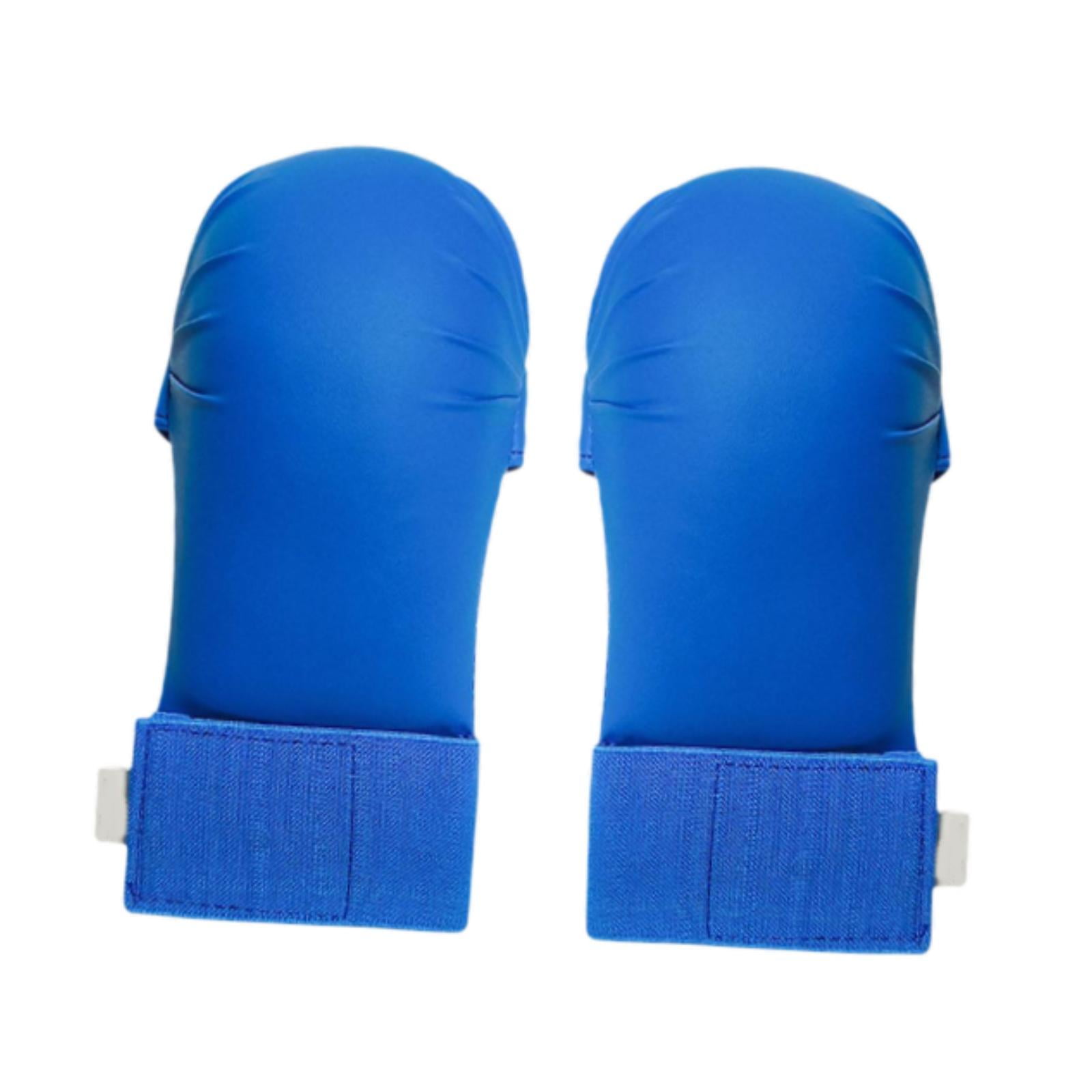 Magideal - Guantes De Entrenamiento De Karate De 2 Piezas, Guantes De Mma, Soporte De Muñeca, Protectores De Competición De Lucha De Kickboxing, Guantes De Boxeo Azul