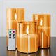 thumbnail image 1 of Velas sin llama Eywamage Gold Glass con mando a distancia, juego de 3, 1 of 7