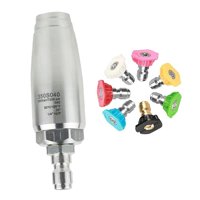 Magideal - Boquilla Giratoria Puntas De Lavadora A Presión 1/4 ''Conexión Rápida Con Orificio Boquilla De Lavadora Eléctrica Boquilla De Turbina Para Superficies