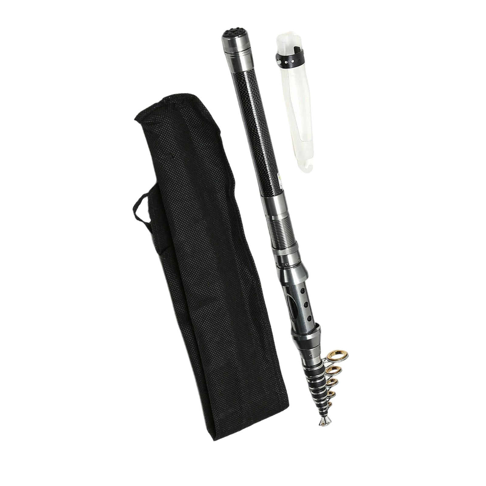 Magideal - Caña De Pescar Telescópica Caña Giratoria De Fibra De Carbono Portátil Caña De Pescar De Mar Retráctil De Viaje De Agua Salada Y Agua Dulce, Longitud 15 M