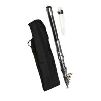 Magideal - Caña De Pescar Telescópica Caña Giratoria De Fibra De Carbono Portátil Caña De Pescar De Mar Retráctil De Viaje De Agua Salada Y Agua Dulce, Longitud 15 M