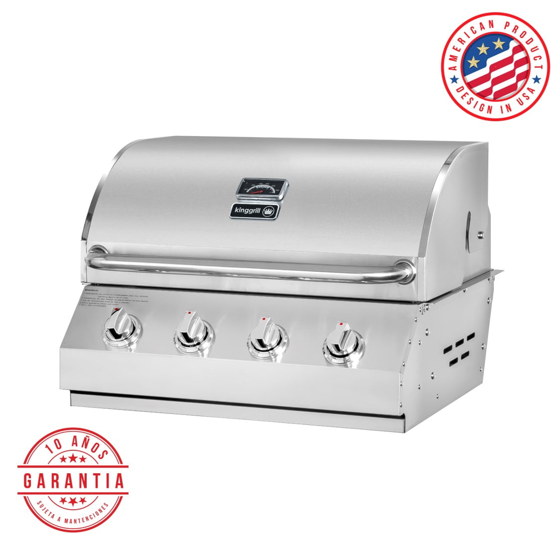 Kinggrill - Parrilla A Gas Empotrada 4 Quemadores