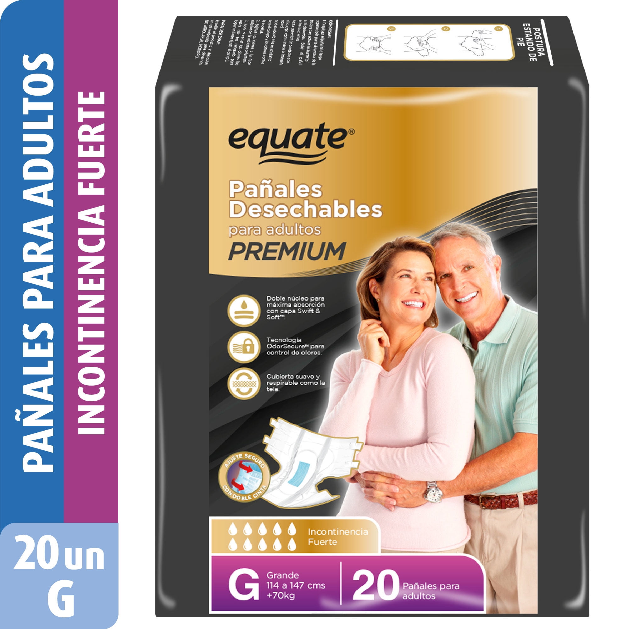 Panal Adulto Premium Talla G 20 Un Equate
