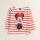 thumbnail image 1 of Polera Manga Larga Niña Minnie Rayas Rojo Disney, 1 of 4