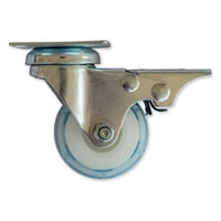 Rueda Pvc 50 Mm 30 Kg Con Freno Hbt Celeste