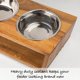 thumbnail image 3 of Juego de 2 tazones para perros Pawfect Pets 10 cm Acacia, 3 of 7