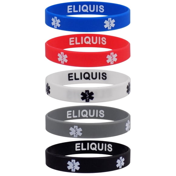 Pulseras de Alerta Médica Max Petals ELIQUIS Paquete de 5
