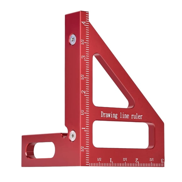 Regla Medidora Aleric AMY83 Imperial 3D Aluminio 45° 90°